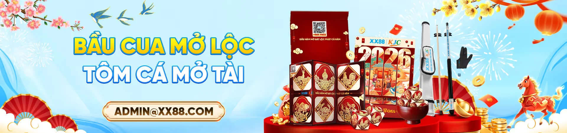Banner vui tết 2026 cùng XX88